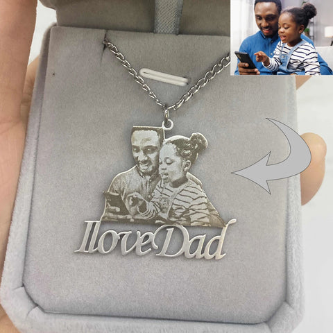 Custom Photo Engraved Necklace