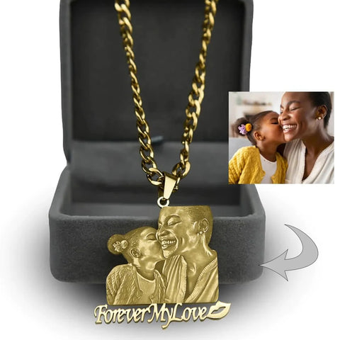 Custom Photo Engraved Necklace