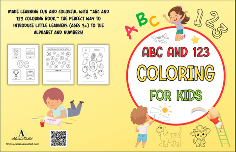 ABC & 123 Coloring book