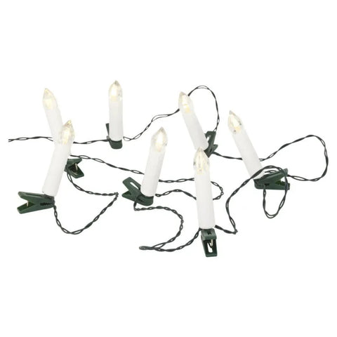 20Pcs String Lights On Candle Christmas Tree Hanging Warm White LED Clip Indoor Happy Birthday Wedding Fairy Creative Decoration