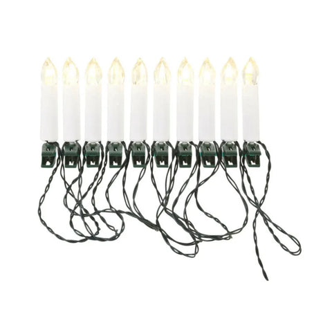 20Pcs String Lights On Candle Christmas Tree Hanging Warm White LED Clip Indoor Happy Birthday Wedding Fairy Creative Decoration