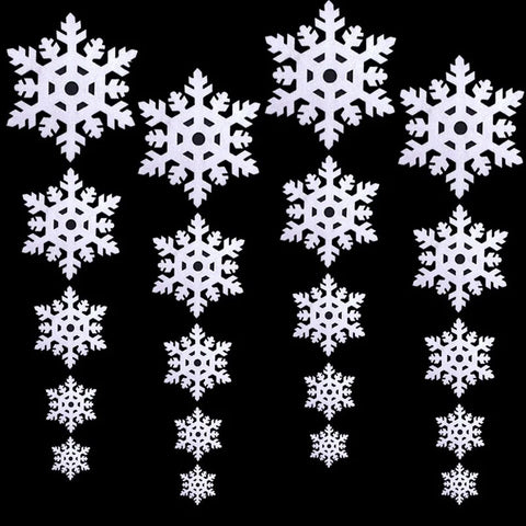 5Pcs High Quality Christmas Ornament White Snowflakes Foam Christmas Snowflake Tree Window Christmas Decorations
