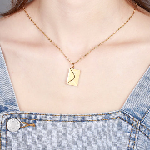 Love Letter Envelope Customized Pendant Necklace Mother Day Gift