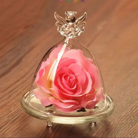 Forever Eternal Rose Flowers Gift Angel Preserved Roses In Glass Valentine Day Christmas Gifts