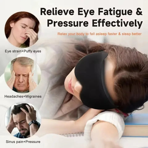 3D Memory Foam Sleep Mask – Light Blocking & Travel Eye Cover