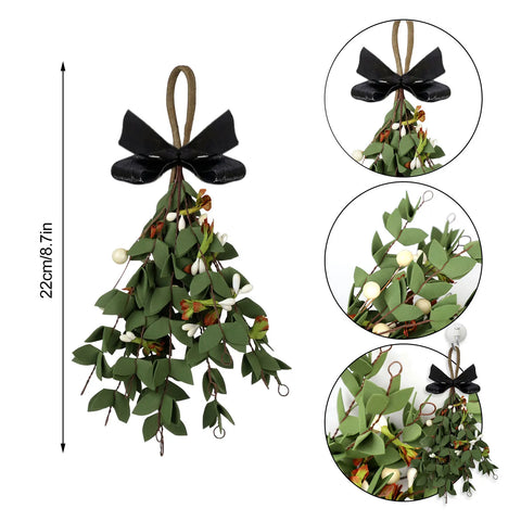 Artificial Plant Simulation Leaves Hanging Mistletoe Festival Supplies Christmas Decoration Creative Fake Potted Leave Ornaments