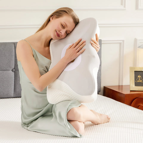 Ergonomic Memory Foam Neck Pillow – Queen Size