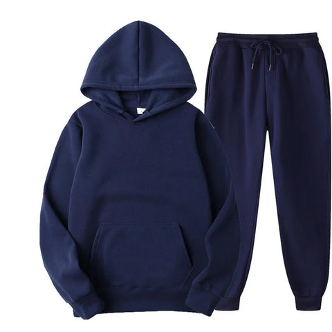 Men's Hooded Sweatshirts 2 pieces Hoodie+Pants Men Tracksuit Sportswear Autumn Winter Men Suit Men's Clothing Leisure Sets Male