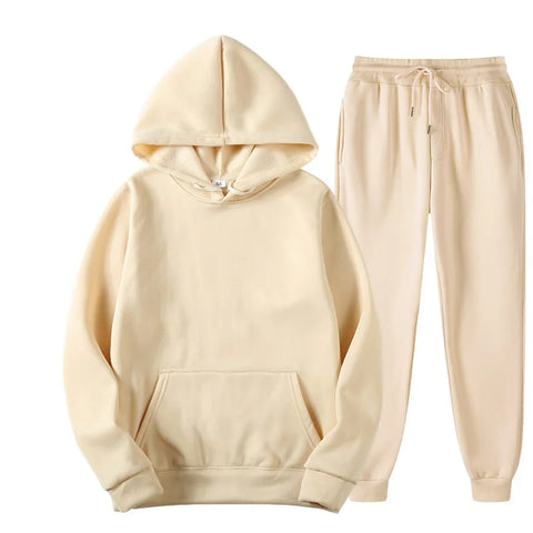 Men's Hooded Sweatshirts 2 pieces Hoodie+Pants Men Tracksuit Sportswear Autumn Winter Men Suit Men's Clothing Leisure Sets Male