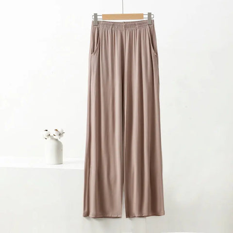 Women’s Modal Wide-Leg Pants – Loose Fit Lounge Trousers