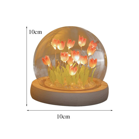 DIY Tulip Night Light for Bedroom Artificial Tulip Flower Valentines Day Birthday Holiday Gifts