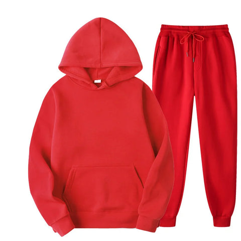 Men's Hooded Sweatshirts 2 pieces Hoodie+Pants Men Tracksuit Sportswear Autumn Winter Men Suit Men's Clothing Leisure Sets Male