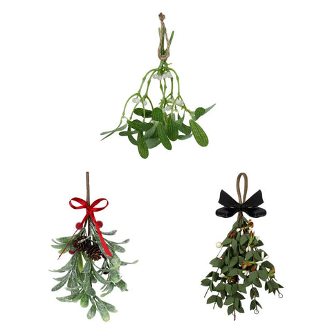 Artificial Plant Simulation Leaves Hanging Mistletoe Festival Supplies Christmas Decoration Creative Fake Potted Leave Ornaments