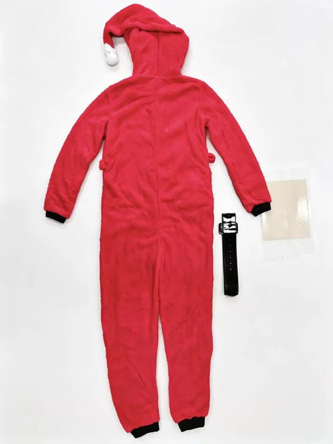 Couple Christmas Costume Pajamas Adult Holiday Coral Fleece Hooded Costumes Party Loungewear Pajamas Casual Nightwear Sets