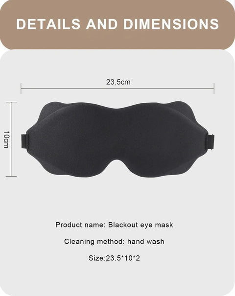 3D Memory Foam Sleep Mask – Light Blocking & Travel Eye Cover