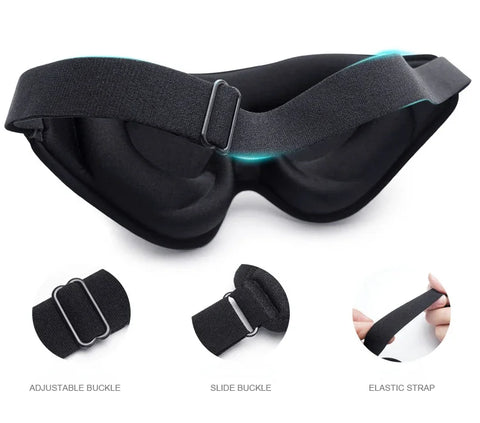 3D Memory Foam Sleep Mask – Light Blocking Eye Cover