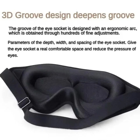 3D Memory Foam Sleep Mask – Light Blocking Eye Cover