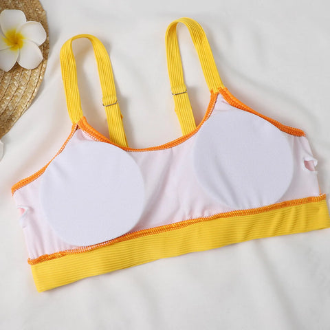 Splicing High Waist Bikini Push Up