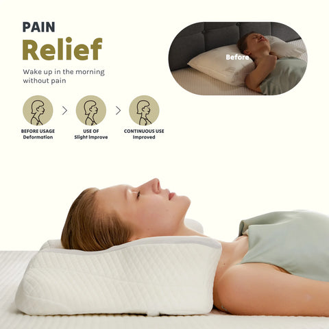 Ergonomic Memory Foam Neck Pillow – Queen Size