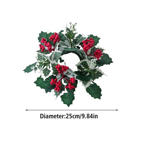 Christmas Ornaments Candle Holder Candlestick Wreath Centerpiece Plants Wreath Home Decor New Year Xmas Wedding