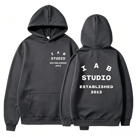 2026 Hip‑Hop Streetwear Men Pullover Hoodie Front & Back Letter Pattern Print Hooded Sweatshirt Loose Fit Casual Daily Male Tops