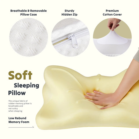Ergonomic Memory Foam Neck Pillow – Queen Size