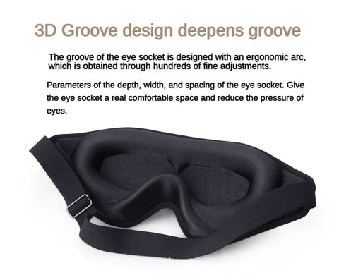 3D Memory Foam Sleep Mask – Light Blocking Eye Cover