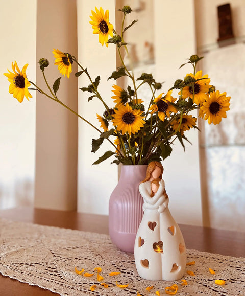 Candlestick Holder with Flickering LED Candle Memorial Gifts