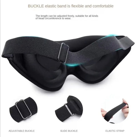 3D Memory Foam Sleep Mask – Light Blocking Eye Cover