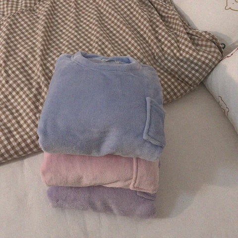 Women’s Fleece Pajama Set – Warm Winter Sleepwear