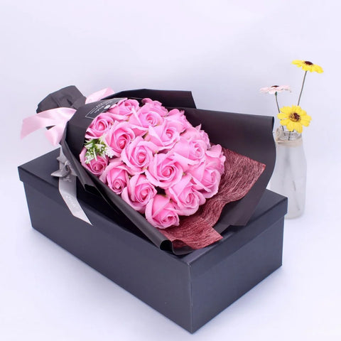 18pcs Artificial Soap Flower Rose Bouquet Gift Box for Girlfriend Valentine's Day