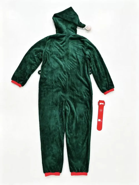 Couple Christmas Costume Pajamas Adult Holiday Coral Fleece Hooded Costumes Party Loungewear Pajamas Casual Nightwear Sets