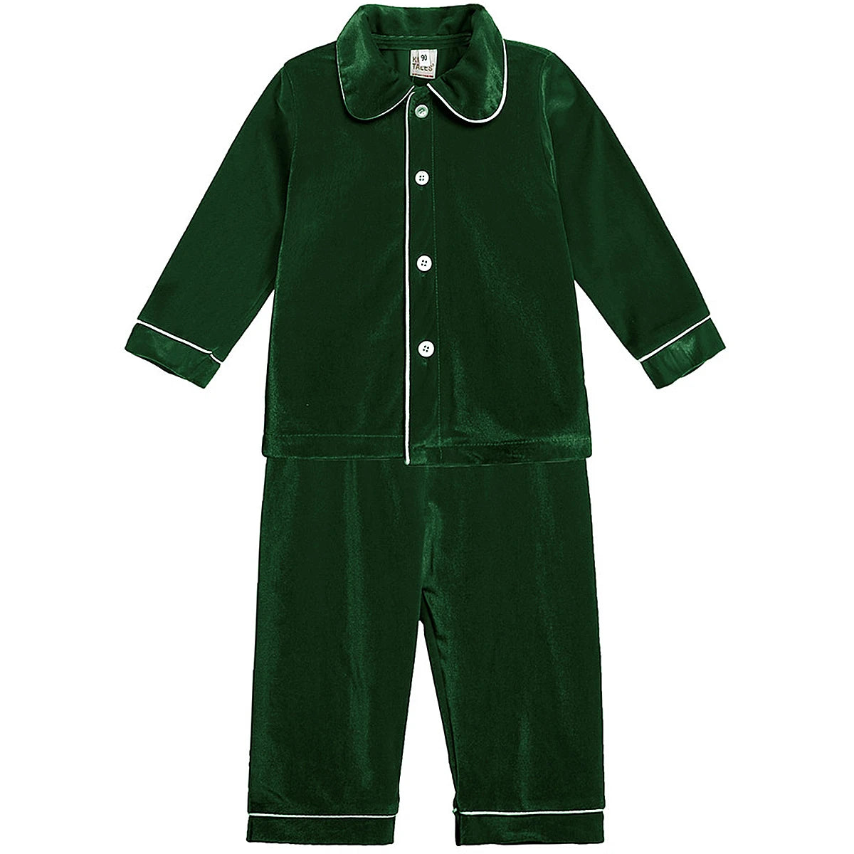 Christmas Pyjamas Kids Boys Girls Velvet Pajamas Infant Xmas Pjs Toddler New Year Party Gift Pijamas Green Red Nightwear