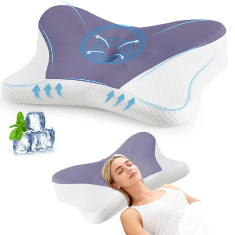 Ergonomic Memory Foam Neck Pillow – Queen Size