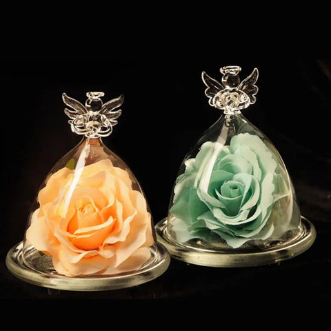Forever Eternal Rose Flowers Gift Angel Preserved Roses In Glass Valentine Day Christmas Gifts