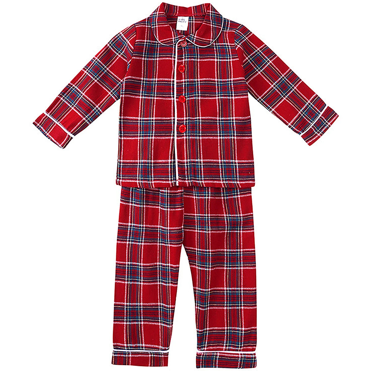 Christmas Pyjamas Kids Boys Girls Velvet Pajamas Infant Xmas Pjs Toddler New Year Party Gift Pijamas Green Red Nightwear