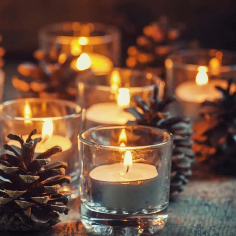 Unscented Tea Light Candle New Round Tea Smokeless Candle Christmas Items Home Decor Paraffin Candle Wedding Party Decoration