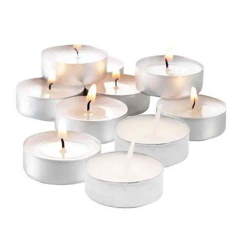 Unscented Tea Light Candle New Round Tea Smokeless Candle Christmas Items Home Decor Paraffin Candle Wedding Party Decoration