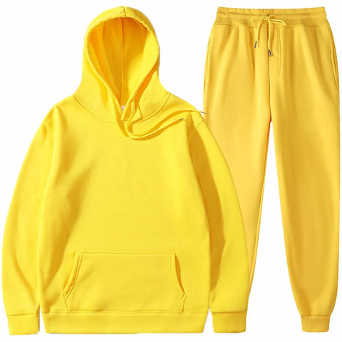 Men's Hooded Sweatshirts 2 pieces Hoodie+Pants Men Tracksuit Sportswear Autumn Winter Men Suit Men's Clothing Leisure Sets Male