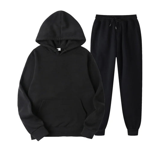 Men's Hooded Sweatshirts 2 pieces Hoodie+Pants Men Tracksuit Sportswear Autumn Winter Men Suit Men's Clothing Leisure Sets Male