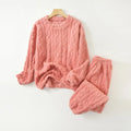 Women’s Thermal Pajama Set – Warm Coral Velvet Winter Sleepwear