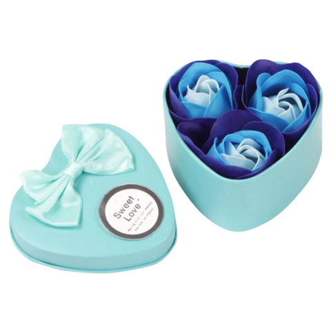 3pcs Artificial Flower Heart Scented Bath Body Petal Rose Soap Flower Gift Best Valentine’s Day Decoration