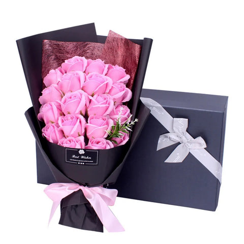 18pcs Artificial Soap Flower Rose Bouquet Gift Box for Girlfriend Valentine's Day