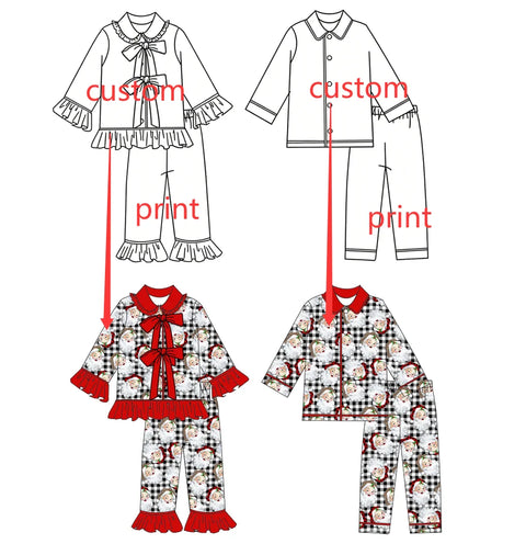 Christmas Family Matching Pajamas Long Sleeve Kids & Adult Pyjamas Set Comfortable Sleepwear New Outfit for Holiday