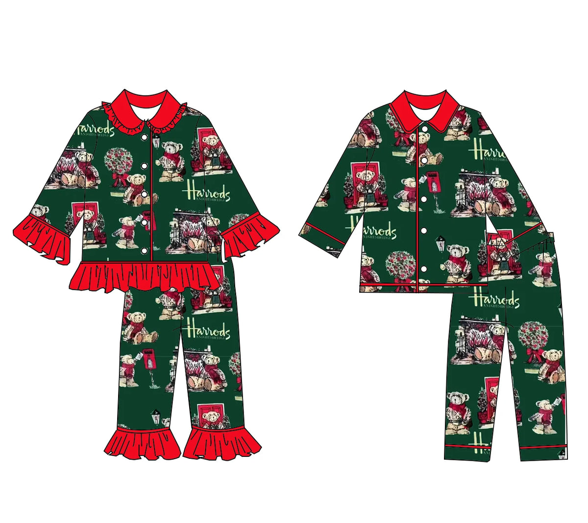 Christmas Family Matching Pajamas Long Sleeve Kids & Adult Pyjamas Set Comfortable Sleepwear New Outfit for Holiday