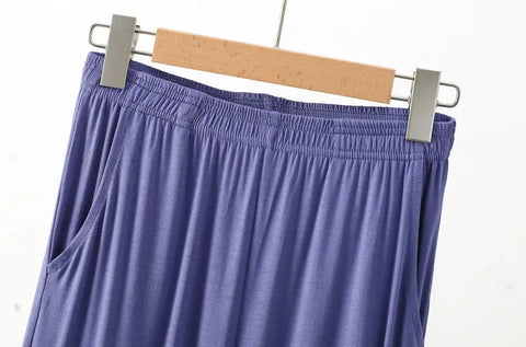 Women’s Modal Wide-Leg Pants – Loose Fit Lounge Trousers