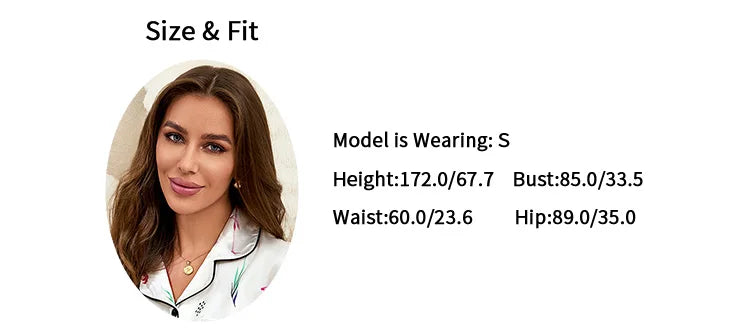 Women’s Satin Pajama Set – Heart Print Button-Down Sleepwear