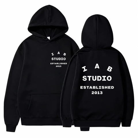 2026 Hip‑Hop Streetwear Men Pullover Hoodie Front & Back Letter Pattern Print Hooded Sweatshirt Loose Fit Casual Daily Male Tops