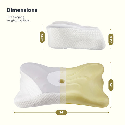Ergonomic Memory Foam Neck Pillow – Queen Size