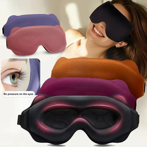 3D Memory Foam Sleep Mask – Light Blocking & Travel Eye Cover